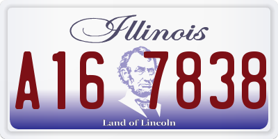 IL license plate A167838