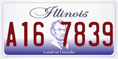 IL license plate A167839