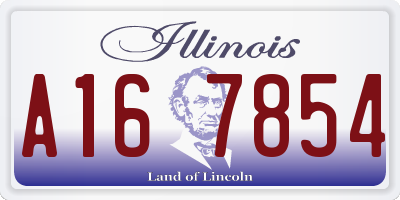 IL license plate A167854