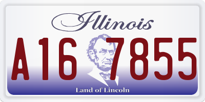 IL license plate A167855