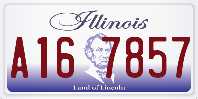 IL license plate A167857