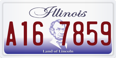 IL license plate A167859