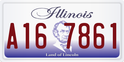 IL license plate A167861