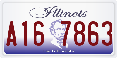 IL license plate A167863