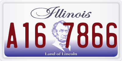 IL license plate A167866
