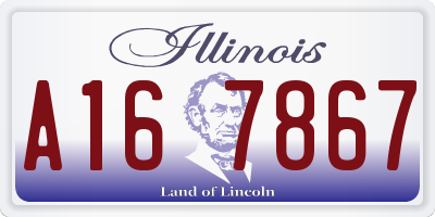 IL license plate A167867