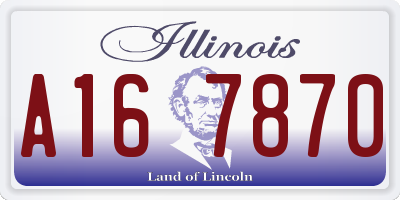 IL license plate A167870