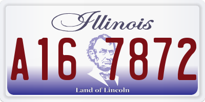 IL license plate A167872