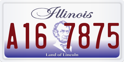 IL license plate A167875