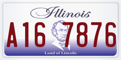 IL license plate A167876