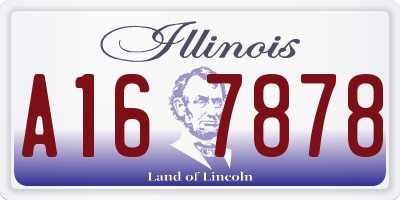 IL license plate A167878