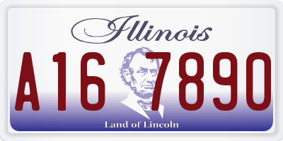 IL license plate A167890