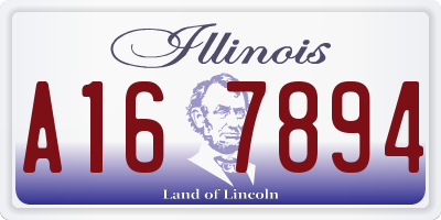 IL license plate A167894