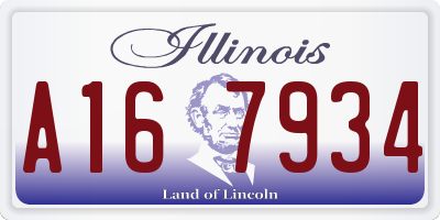 IL license plate A167934