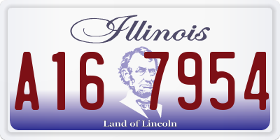 IL license plate A167954
