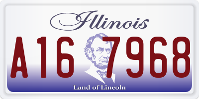 IL license plate A167968