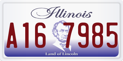 IL license plate A167985