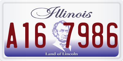IL license plate A167986
