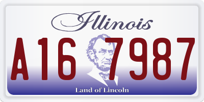 IL license plate A167987