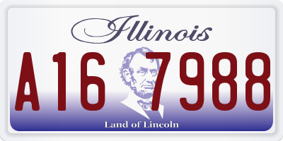 IL license plate A167988