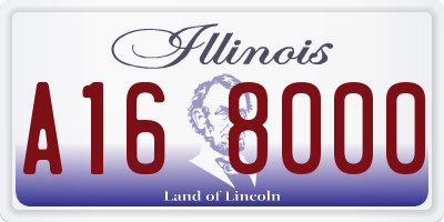 IL license plate A168000