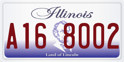 IL license plate A168002