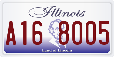 IL license plate A168005