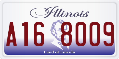 IL license plate A168009