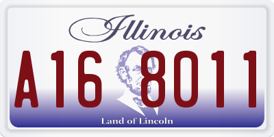 IL license plate A168011