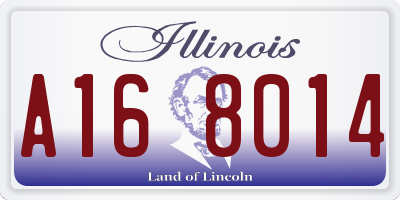 IL license plate A168014