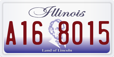 IL license plate A168015