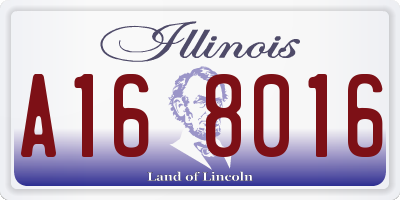IL license plate A168016