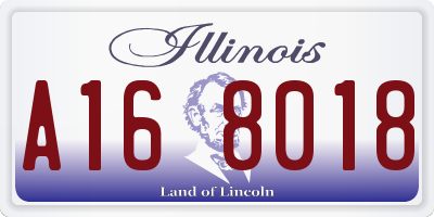 IL license plate A168018