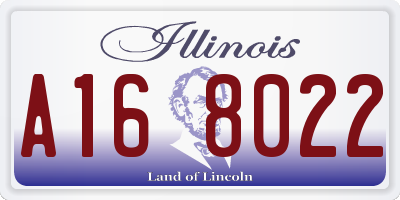 IL license plate A168022