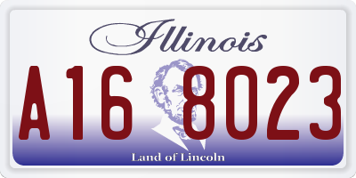 IL license plate A168023