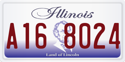 IL license plate A168024