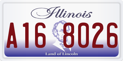 IL license plate A168026