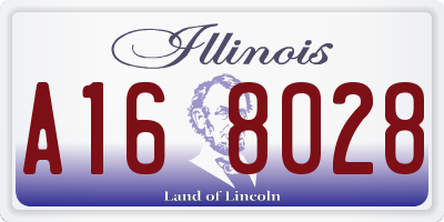 IL license plate A168028