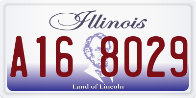 IL license plate A168029