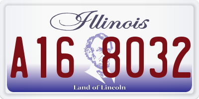 IL license plate A168032