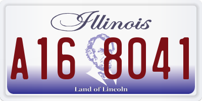 IL license plate A168041