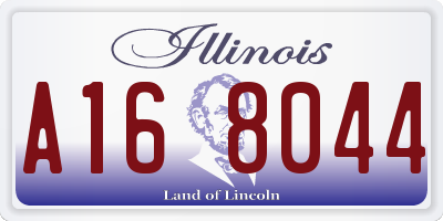 IL license plate A168044
