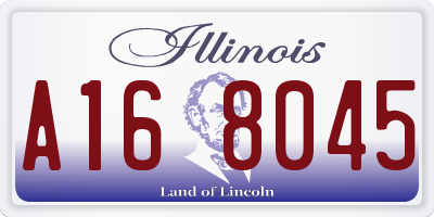 IL license plate A168045