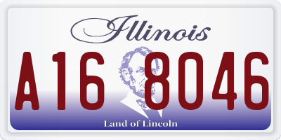 IL license plate A168046