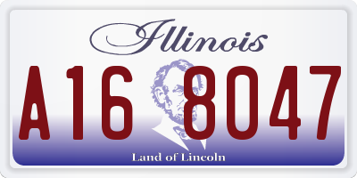 IL license plate A168047