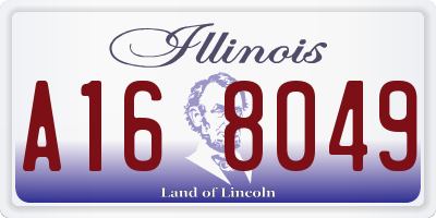 IL license plate A168049