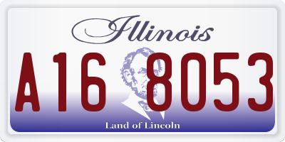 IL license plate A168053