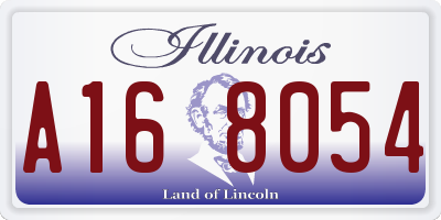 IL license plate A168054