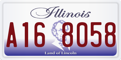 IL license plate A168058