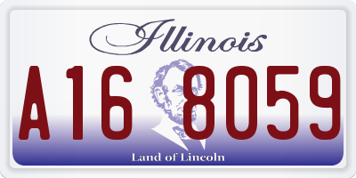 IL license plate A168059